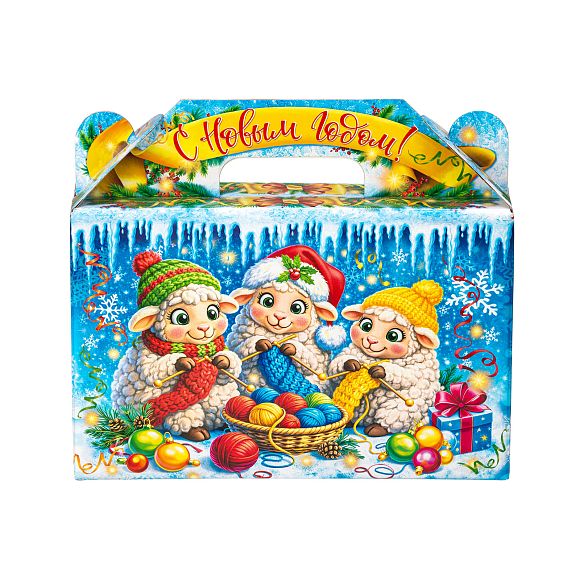 Сладкий новогодний подарок Сладкий подарок «Барашки - тройняшки»